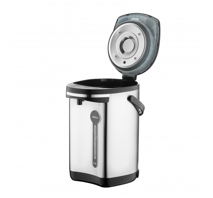 Термопот ARDESTO 5л, нержавіюча сталь+пластик, сіро-чорний