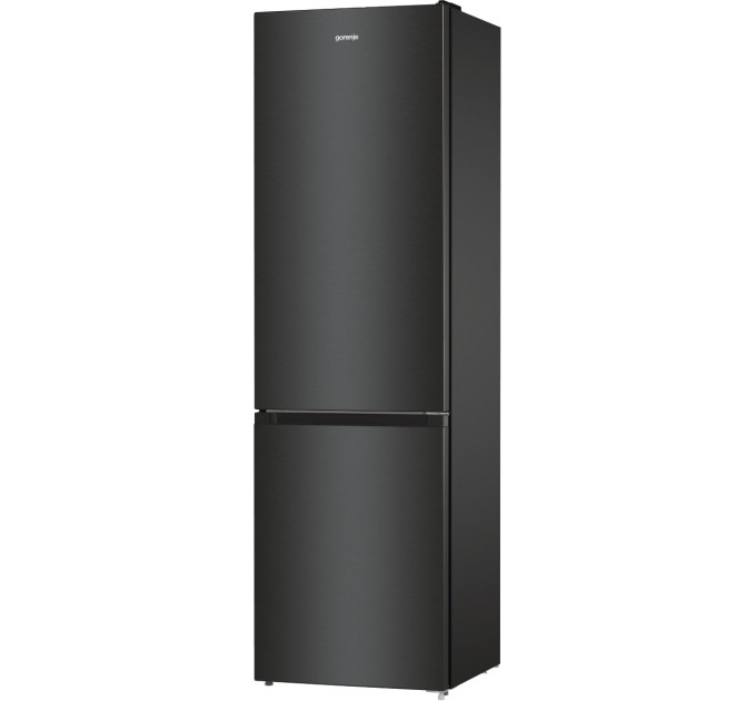 Холодильник з нижн. мороз. камерою Gorenje, 200х60х60см, 2 двері, 235( 96)л, А++, NoFrost+ , LED дисплей, Зона св-ті, чорний