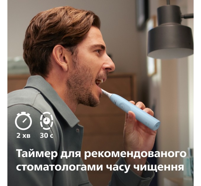 Щітка зубна електр. Philips, Sonicare 5300 Series, 62т. колив/хв, насадок-1, блакитний