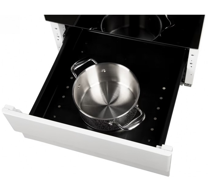 Плита Hansa комби, 65л, 50x60см, дисплей, конвекция, чугун, белый