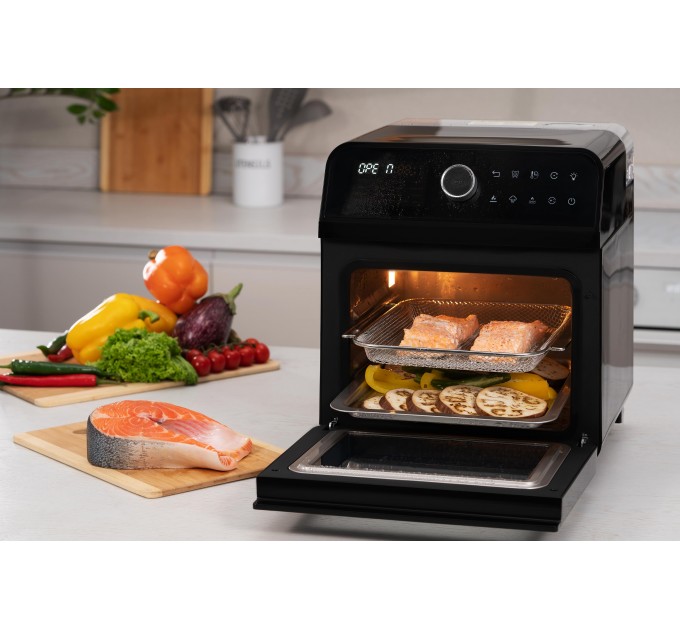 Мультипеч ARDESTO, 2250Вт, объем-15л, сенсорне керування, функция приготовления на пару, 40-220°C, метал/пластик, бело-черный