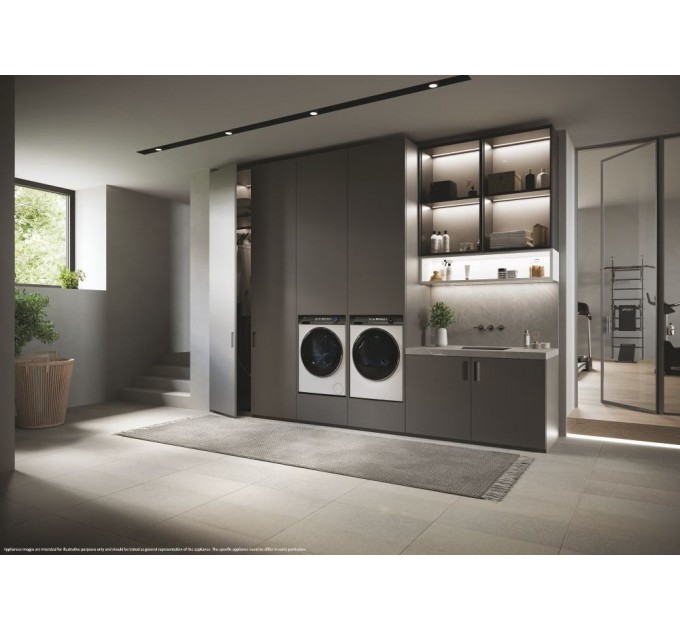 Сушильная машина Haier тепловой насос, 9кг, A+++, 59,5см, дисплей, пар, белый