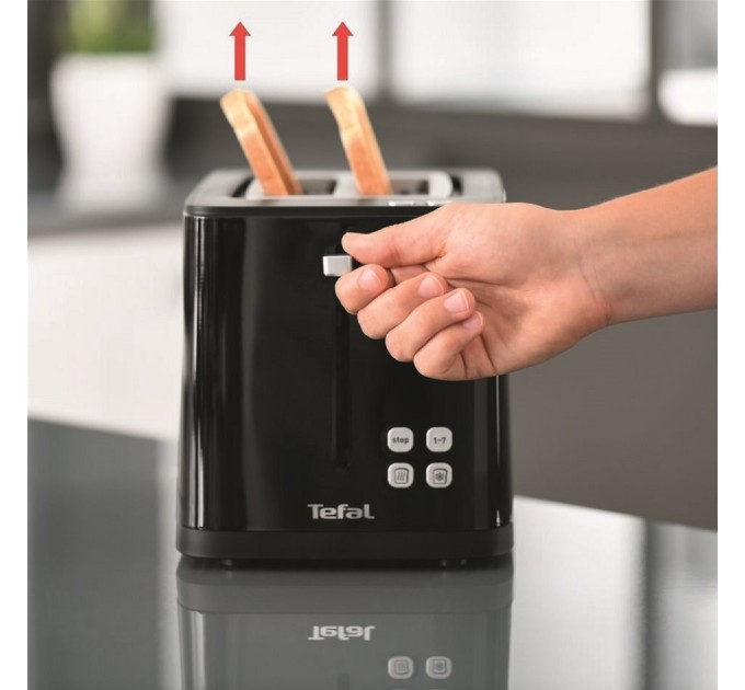 Тостер Tefal Digital 850Вт, LED дисплей, пластик, черный