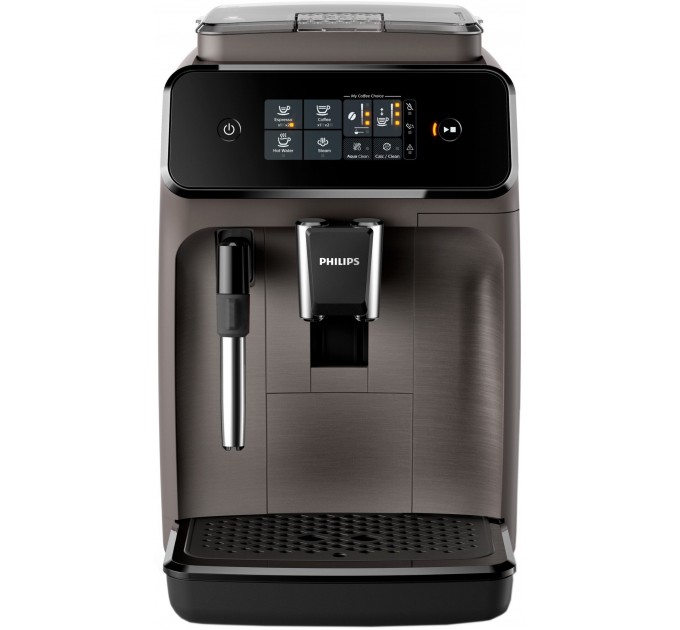 Кофемашина Philips Series 1200 1.8л, зерно, ручной капучинатор, авторецептов - 2, черный