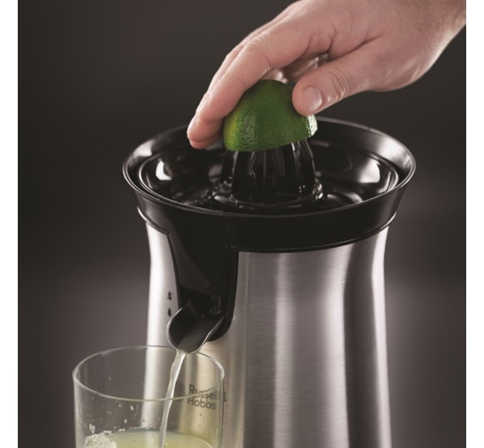 Соковитискач Russell Hobbs Classics цитрус-прес 60Вт, 2 насадки в комплекті, метал, чорний