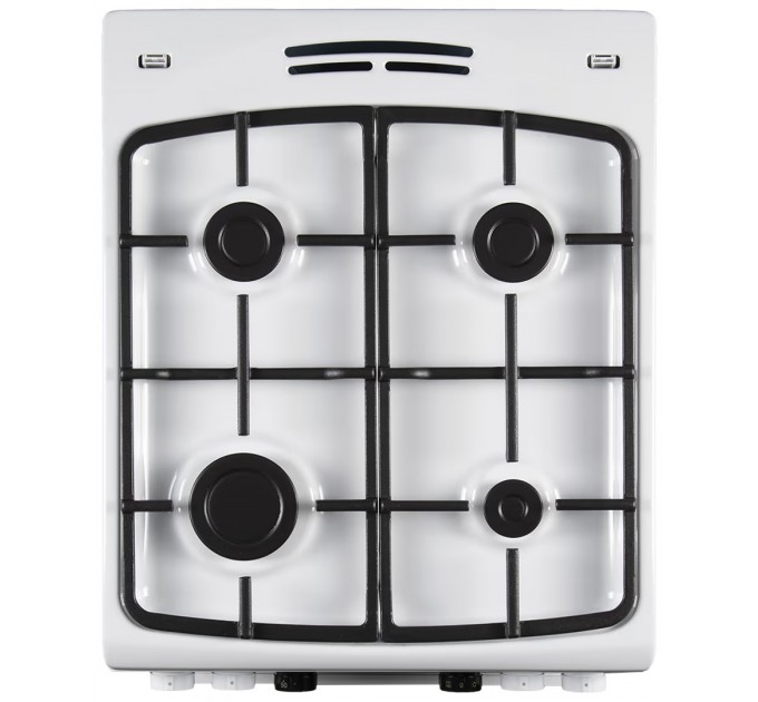 Плита Hansa комби, 65л, 50x60см, дисплей, конвекция, чугун, белый