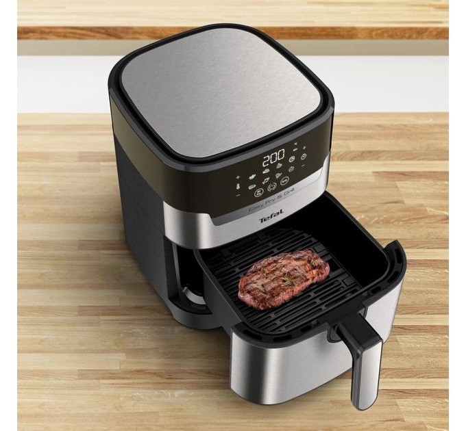 Мультипечь Tefal EasyFry&Grill Precision, 1550Вт, чаша-4.2л, сенсорное, пластик, серый