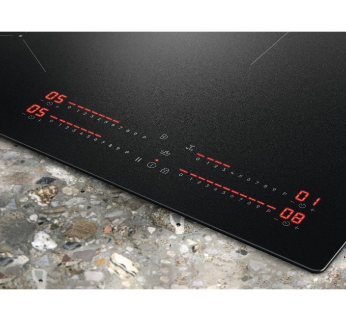 Варочная поверхность Electrolux индукционная, 80см, расширенная зона, датчик кипения, Hob2Hood, черный мат.