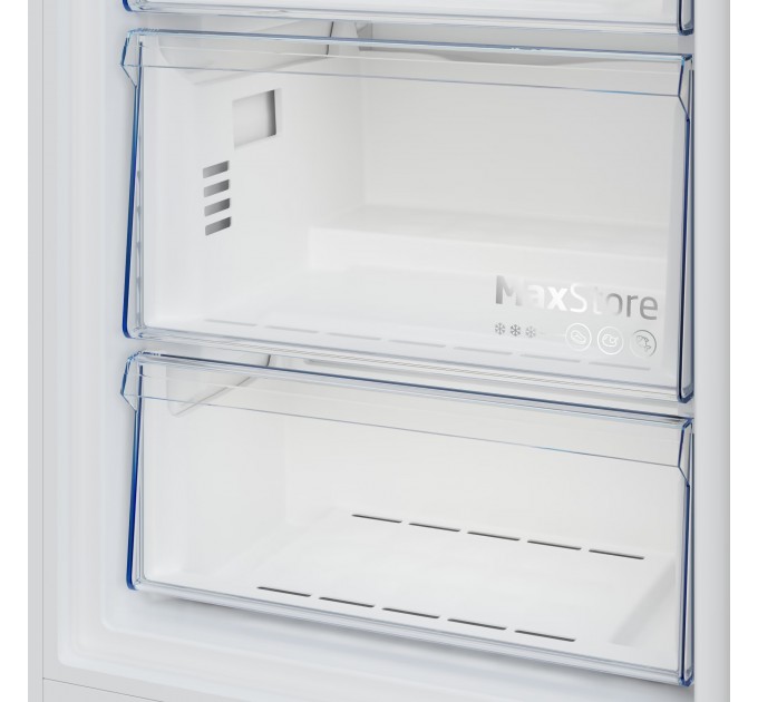 Морозильная камера Beko, 187x60x71, 286л, 1дв., E, NF, нержавейка