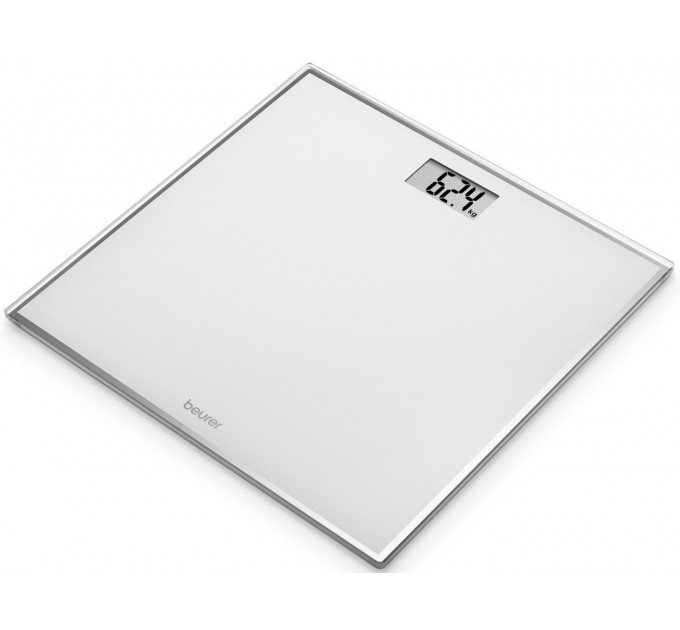 Весы Beurer напольные, 150кг, CR2032x1 в компл, стекло, белый