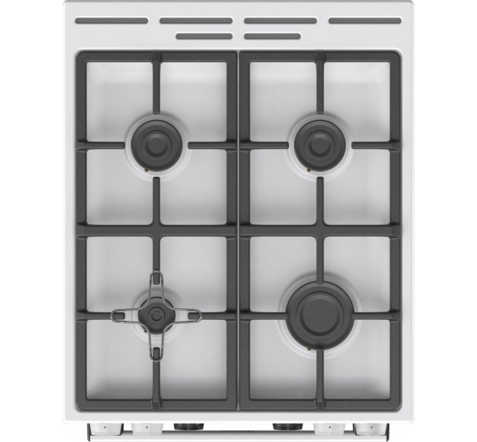 Плита Gorenje комби, 70л, 50x60см, дисплей, IconLed, чугун, белый