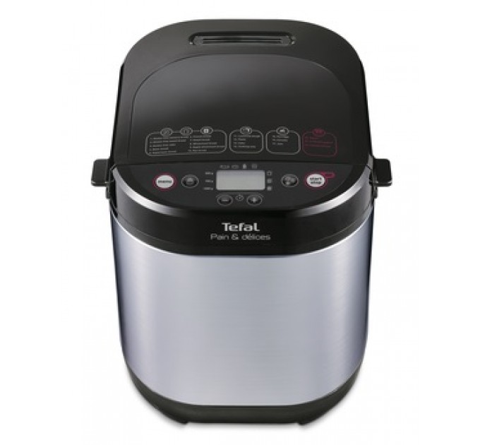 Хлебопечка Tefal PainEtDelice 720Вт, программ-20, макс.вес -1кг, форма-прямоугольник, металл, черный