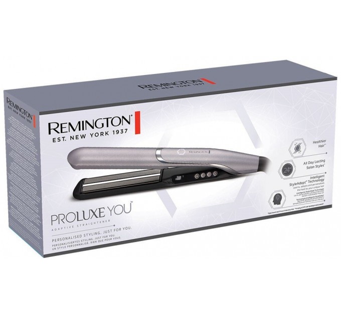 Випрямитель Remington ProLuxe You Adaptive, 52Вт, темп.режимов-9, 150-230С, дисплей, ионизация, керамика, черно-серый