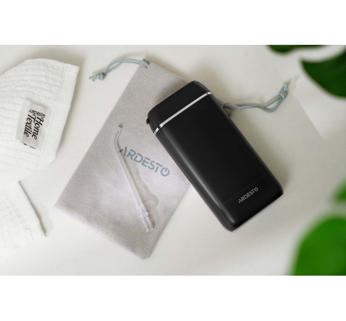 Ирригатор ARDESTO портативний, чаша 140 мл, Li-ion аккум. в компл., чорний