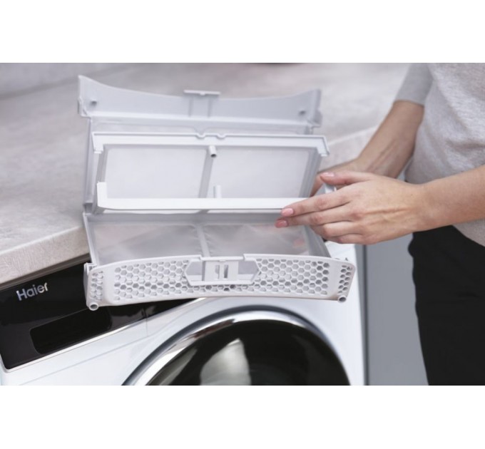 Сушильная машина Haier тепловой насос, 9кг, A+++, 59,5см, дисплей, пар, белый