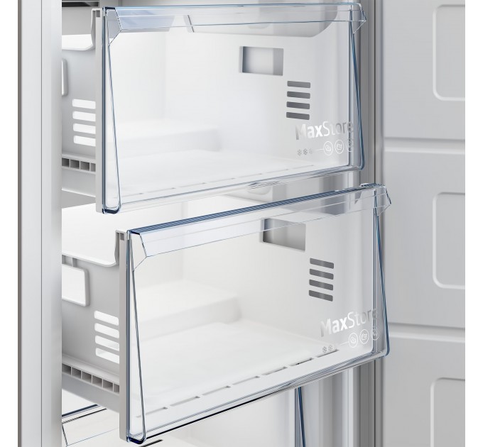 Морозильная камера Beko, 187x60x71, 286л, 1дв., E, NF, нержавейка