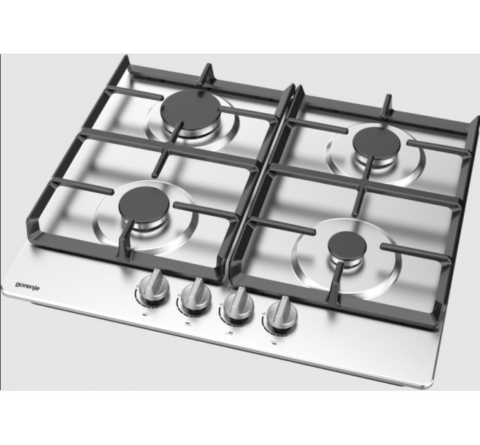 Варочная поверхность Gorenje газовая, 60см, чугун, газконтроль, нерж
