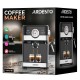 Кавоварка ARDESTO ріжкова 1.5л, мелена, ручний капучинатор, чорно-сріблястий