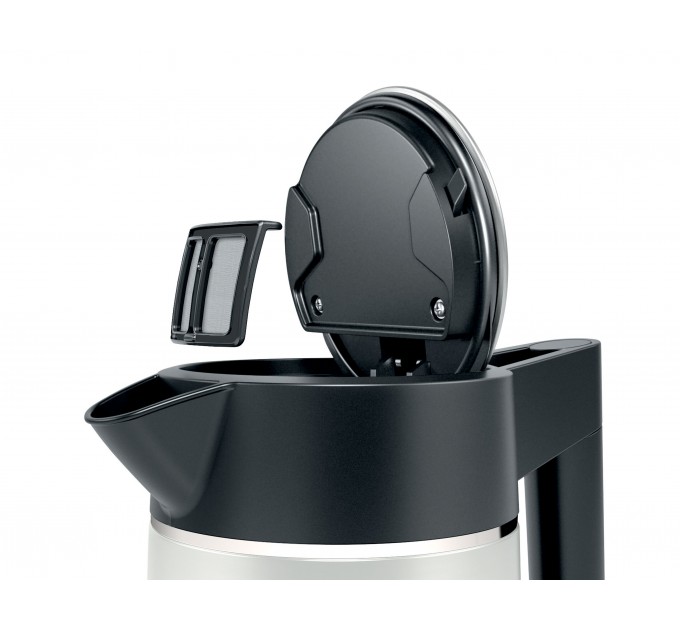 Электрочайник Bosch, 1.7л, металл, белый