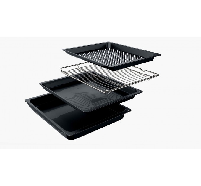 Духовой шкаф Siemens электрический, 76л, A, дисплей, конвекция, телескопические направляющие, черный