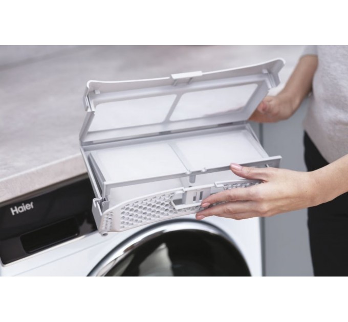 Сушильная машина Haier тепловой насос, 9кг, A+++, 59,5см, дисплей, пар, белый