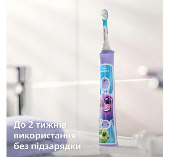 Щетка зубная электр. Philips Sonicare For Kids, 62т. колеб/мин, насадок-2, фиолетовы