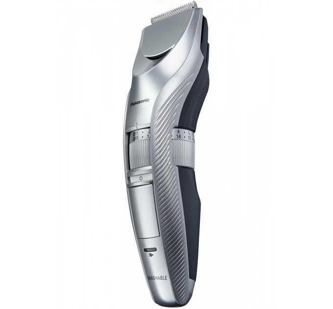 Тример Panasonic, для бороди, вусів і голови, мережа+акум., насадок-2, кейс, сталь, сріблястий