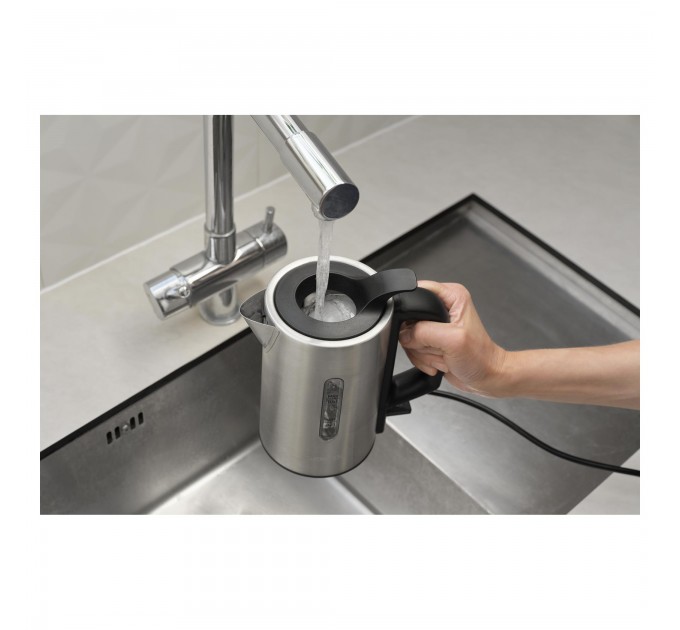 Електрочайник Sencor 0.5л, Strix, пластик, в комплекті 2 склянки + 2 ложки, нерж. сталь