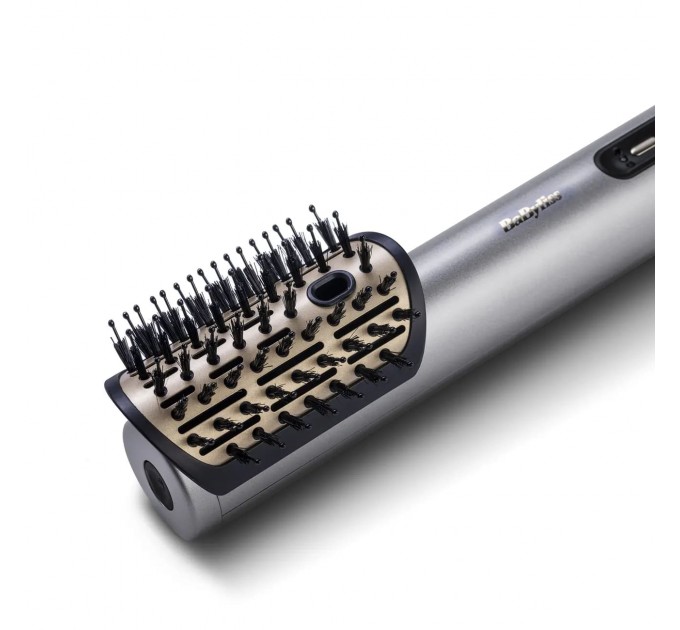Фен-щітка Babyliss Limited Edition SilverGold, 1600Вт, 4 режими, іоніз-я, хол. обдув, кераміка, сірий