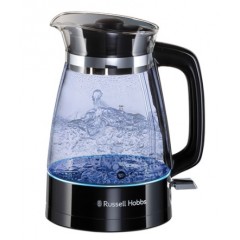 Электрочайник Russell Hobbs Hourglass 1.7л, стекло, подсветка, черно-серебристый
