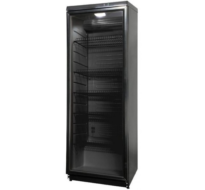 Холодильна вітрина Snaige, 173x60х60, 350л, полок - 5, зон - 1, бут-154, 1дв., ST, чорний