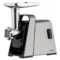 М'ясорубка ARDESTO, 2400Вт, 2.2кг/хв, 3 решітки, насадка для ковбас, кеббе, томатів, 4 терки, пластик, чорно-срібний