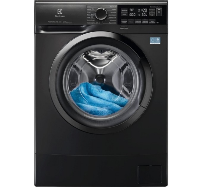 Пральна машина Electrolux фронтальна, 6кг, 1000, A, 41см, дисплей, інвертор, сріблястий темний