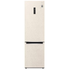 Холодильник LG с нижн. мороз., 203x60х68, холод.отд.-277л, мороз.отд.-107л, 2дв., E, NF, инв., диспл внешн., зона св-ти, бежевый