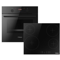 Комплект Hansa (духовка електрична + поверхня склокерамічна), чорний