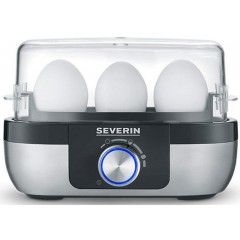 Яйцеварка Severin 270Вт, механічне керування, на 3 яйця, звуков., сигнал, пластик, сіро-чорний