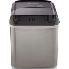 Льодогенератор побутовий Gorenje, 12кг/добу, 1,3л, дисплей, сріблясто - чорний