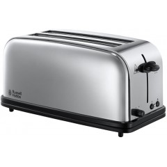 Тостер Russell Hobbs Chester 1600Вт, длинные слоты на 4 тоста, металл, серебристый