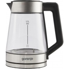 Электрочайник Gorenje 1.7л, 2,200 Вт, стекло, нерж