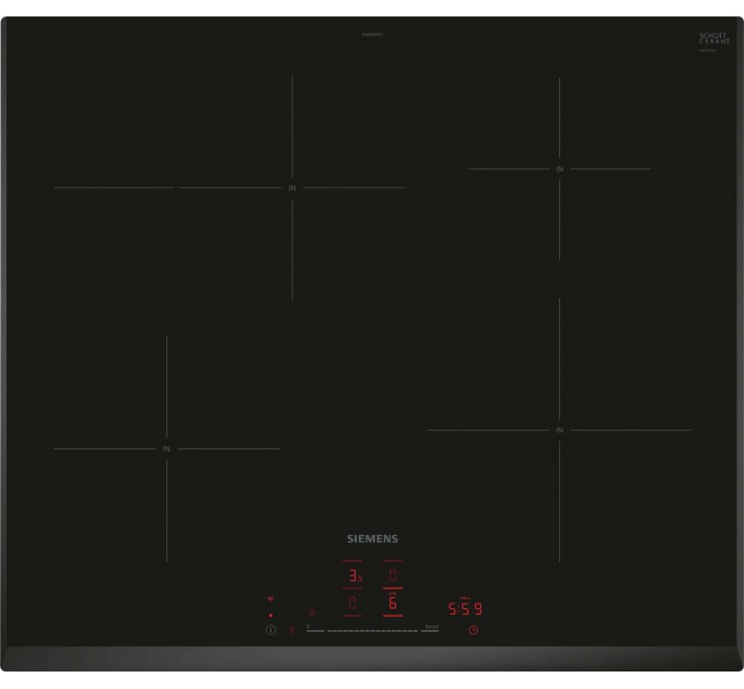 Варочная поверхность Siemens индукционная, 60см, расширенная зона, черный