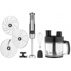 Блендер ARDESTO заглибний 1000Вт, 7в1, чаша-2000мл, насадка для нарізання кубиками, чорно-сріблястий