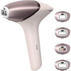 Фотоэпилятор Philips Lumea IPL 9900 Series, аккумуляторный, кол-во вспыш-450000, 2- 4 см2, футляр, насадок-4, розовый