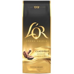 Кофе L`OR зерна, 1000г, Crema Absolute Classic, купаж арабика/робуста