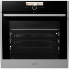 Духовой шкаф Gorenje электрический, 71л, A+, дисплей, пиролиз, нерж