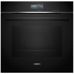 Духова шафа Siemens електрична, 71л, A+, пара, дисплей, конвекція, чорний