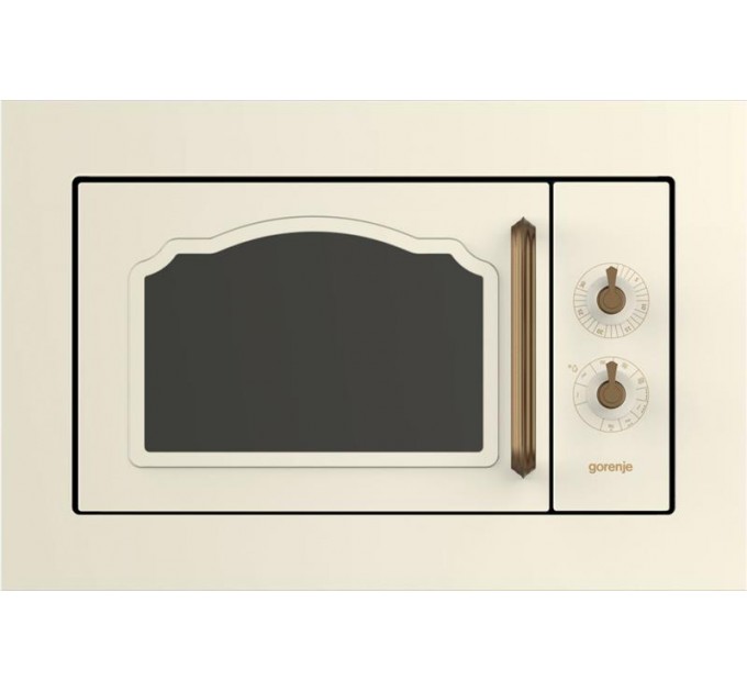 Микроволновая печь Gorenje встраиваемая Retro, 23л, мех. управл., 800Вт, гриль, бежевый