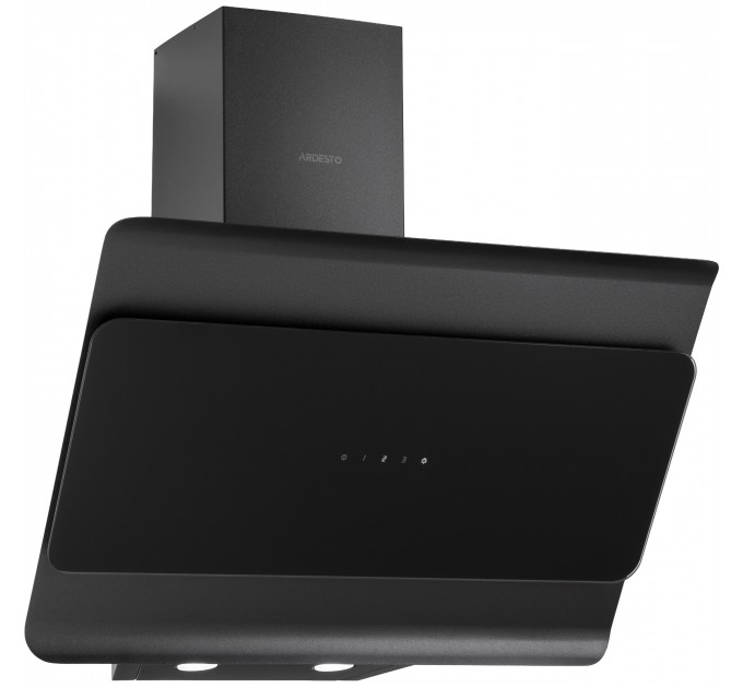 Вытяжка ARDESTO наклонная, 60см, 900м3ч, стекло, 2х1Вт LED, сенсор, черный