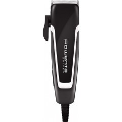 Машинка для стрижки Rowenta Driver, от сети, роторный мотор, насадок-4, титан.напыл., черный