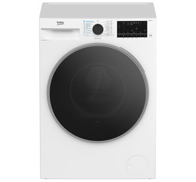 Прально-сушильна машина Beko фронтальна, 10(7)кг, 1400, А, 60см, дисплей, інвертор, пара, HomeWhiz, білий