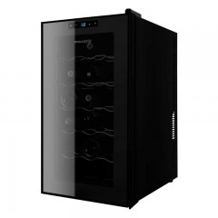 Холодильник Philco для вина, 64х34.5х52, холод.отд.-47л, зон - 1, бут-18, диспл, подсветка, черный